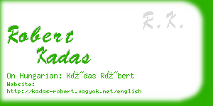 robert kadas business card